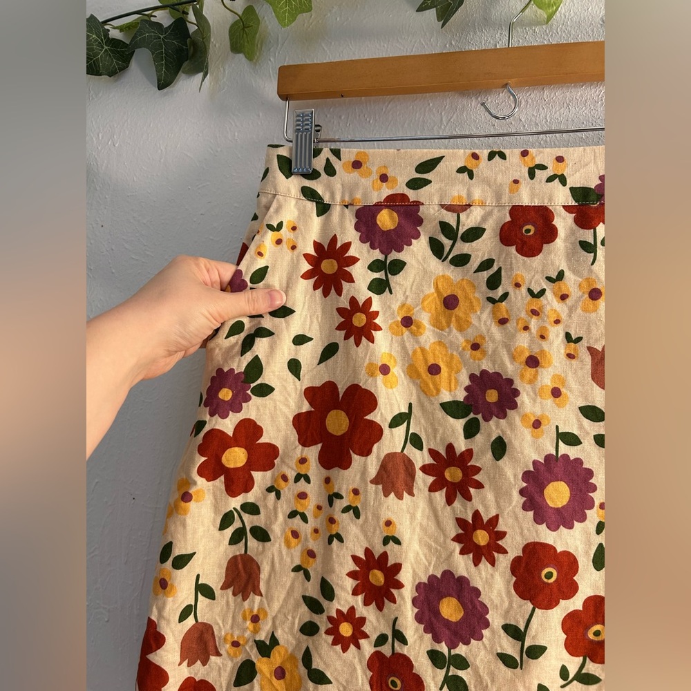 Floral Linen Modcloth x Princess Highway Mini Skirt - Picture 4 of 16